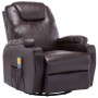 Sillón de masaje mecedora de cuero sintético marrón de , Sillones de masaje eléctricos - Ref: Foro24-246636, Precio: 589,63 €...