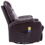 Sillón de masaje mecedora de cuero sintético marrón de , Sillones de masaje eléctricos - Ref: Foro24-246636, Precio: 589,63 €...