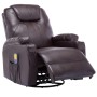 Sillón de masaje mecedora de cuero sintético marrón de , Sillones de masaje eléctricos - Ref: Foro24-246636, Precio: 589,63 €...