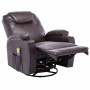 Sillón de masaje mecedora de cuero sintético marrón de , Sillones de masaje eléctricos - Ref: Foro24-246636, Precio: 589,63 €...