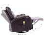 Sillón de masaje mecedora de cuero sintético marrón de , Sillones de masaje eléctricos - Ref: Foro24-246636, Precio: 589,63 €...