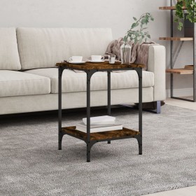 Mesa de centro madera de ingeniería roble ahumado 40x40x55 cm de , Mesas de centro - Ref: Foro24-832825, Precio: 37,66 €, Des...