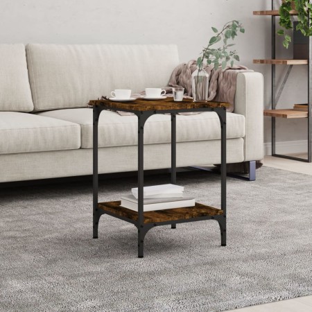 Mesa de centro madera de ingeniería roble ahumado 40x40x55 cm de , Mesas de centro - Ref: Foro24-832825, Precio: 37,66 €, Des...