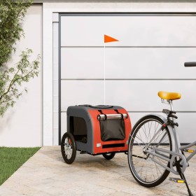 Remolque de bicicleta mascotas hierro tela Oxford naranja gris de , Cochecitos para mascotas - Ref: Foro24-93830, Precio: 114...