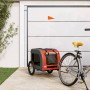 Remolque de bicicleta mascotas hierro tela Oxford naranja gris de , Cochecitos para mascotas - Ref: Foro24-93830, Precio: 114...