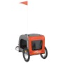 Remolque de bicicleta mascotas hierro tela Oxford naranja gris de , Cochecitos para mascotas - Ref: Foro24-93830, Precio: 114...