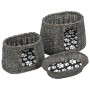 Cestas de gatos 3 uds con cojines sauce natural gris 47x34x60cm de , Mobiliario para gatos - Ref: Foro24-170772, Precio: 94,3...