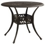 Mesa de jardín aluminio fundido color bronce 90x90x74 cm de vidaXL, Mesas de jardín - Ref: Foro24-315585, Precio: 216,70 €, D...