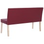 Banco de cuero sintético 139,5 cm color vino tinto de , Bancos para recibidores y almacenamiento - Ref: Foro24-281331, Precio...