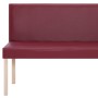 Banco de cuero sintético 139,5 cm color vino tinto de , Bancos para recibidores y almacenamiento - Ref: Foro24-281331, Precio...
