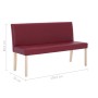 Banco de cuero sintético 139,5 cm color vino tinto de , Bancos para recibidores y almacenamiento - Ref: Foro24-281331, Precio...