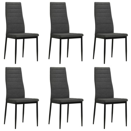 Sillas de comedor 6 unidades tela gris oscuro de , Sillas de comedor - Ref: Foro24-275379, Precio: 225,93 €, Descuento: %