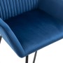 Sillas de comedor 6 unidades terciopelo azul de , Sillas de comedor - Ref: Foro24-277006, Precio: 743,06 €, Descuento: %