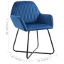 Sillas de comedor 6 unidades terciopelo azul de , Sillas de comedor - Ref: Foro24-277006, Precio: 743,06 €, Descuento: %