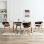 Sillas de comedor 4 uds madera curvada cuero sintético negro de , Sillas de comedor - Ref: Foro24-278734, Precio: 721,12 €, D...