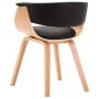 Sillas de comedor 4 uds madera curvada cuero sintético negro de , Sillas de comedor - Ref: Foro24-278734, Precio: 721,12 €, D...