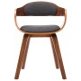 Sillas de comedor 2 unidades tela y madera curvada gris oscuro de , Sillas de comedor - Ref: Foro24-279476, Precio: 428,57 €,...