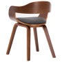 Sillas de comedor 2 unidades tela y madera curvada gris oscuro de , Sillas de comedor - Ref: Foro24-279476, Precio: 428,57 €,...