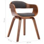 Sillas de comedor 2 unidades tela y madera curvada gris oscuro de , Sillas de comedor - Ref: Foro24-279476, Precio: 428,57 €,...