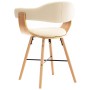 Sillas de comedor 4 uds cuero sintético y madera curvada crema de , Sillas de comedor - Ref: Foro24-279497, Precio: 602,58 €,...