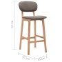 Taburetes de cocina 2 unidades tela gris taupe de , Taburetes de cocina - Ref: Foro24-289376, Precio: 156,95 €, Descuento: %