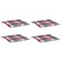 Cojines de silla de jardín 4 uds tela a cuadros rojo 50x50x3 cm de , Cojines para sillas y sofás - Ref: Foro24-314069, Precio...