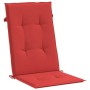 Cojín silla de jardín respaldo alto 6 uds tela rojo 120x50x3 cm de , Cojines para sillas y sofás - Ref: Foro24-314110, Precio...