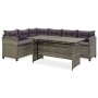 Set de muebles de jardín 2 pzas y cojines ratán sintético gris de , Conjuntos de jardín - Ref: Foro24-316871, Precio: 680,81 ...