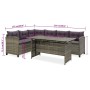 Set de muebles de jardín 2 pzas y cojines ratán sintético gris de , Conjuntos de jardín - Ref: Foro24-316871, Precio: 680,81 ...