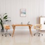 Silla de comedor giratoria madera curvada cuero sintético crema de , Sillas de comedor - Ref: Foro24-287399, Precio: 204,44 €...