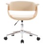 Silla de comedor giratoria madera curvada cuero sintético crema de , Sillas de comedor - Ref: Foro24-287399, Precio: 204,44 €...