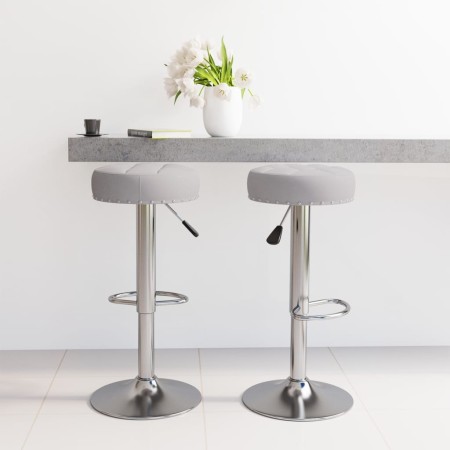 Taburetes de cocina 2 unidades tela gris de , Taburetes de cocina - Ref: Foro24-332971, Precio: 108,54 €, Descuento: %