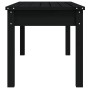 Banco de jardín madera maciza pino negro 109x44x45 cm de vidaXL, Bancos de jardín - Ref: Foro24-824008, Precio: 68,74 €, Desc...