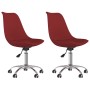 Sillas de comedor giratorias 2 unidades tela rojo tinto de , Sillas de comedor - Ref: Foro24-338351, Precio: 149,92 €, Descue...