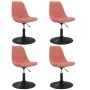 Sillas de comedor giratorias 4 unidades de terciopelo rosa de , Sillas de comedor - Ref: Foro24-338379, Precio: 249,57 €, Des...