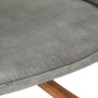 Mecedora con taburete lona vintage gris de , Mecedoras - Ref: Foro24-339701, Precio: 114,12 €, Descuento: %