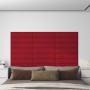 Paneles de pared 12 uds terciopelo rojo tinto 60x15 cm 1,08 m² de , Recubrimiento de paredes - Ref: Foro24-343839, Precio: 33...
