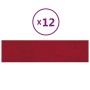 Paneles de pared 12 uds terciopelo rojo tinto 60x15 cm 1,08 m² de , Recubrimiento de paredes - Ref: Foro24-343839, Precio: 33...