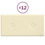 Paneles de pared 12 uds cuero sintético crema 30x15 cm 0,54 m² de , Recubrimiento de paredes - Ref: Foro24-343968, Precio: 19...
