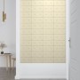 Paneles de pared 12 uds cuero sintético crema 30x15 cm 0,54 m² de , Recubrimiento de paredes - Ref: Foro24-343968, Precio: 19...