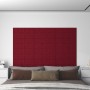 Paneles de pared 12 uds terciopelo rojo tinto 60x30 cm 2,16 m² de , Recubrimiento de paredes - Ref: Foro24-344088, Precio: 45...