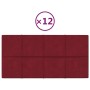 Paneles de pared 12 uds terciopelo rojo tinto 60x30 cm 2,16 m² de , Recubrimiento de paredes - Ref: Foro24-344088, Precio: 45...
