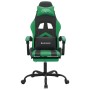 Silla gaming giratoria y reposapiés cuero sintético negro verde de , Sillones para videojuegos - Ref: Foro24-349606, Precio: ...