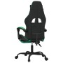 Silla gaming giratoria y reposapiés cuero sintético negro verde de , Sillones para videojuegos - Ref: Foro24-349606, Precio: ...