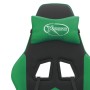 Silla gaming giratoria y reposapiés cuero sintético negro verde de , Sillones para videojuegos - Ref: Foro24-349606, Precio: ...