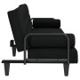 Sofá cama con reposabrazos tela negro de , Sofás - Ref: Foro24-351939, Precio: 281,28 €, Descuento: %