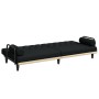 Sofá cama con reposabrazos tela negro de , Sofás - Ref: Foro24-351939, Precio: 281,28 €, Descuento: %