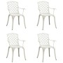Sillas de jardín 4 unidades aluminio fundido blanco de vidaXL, Sillas de jardín - Ref: Foro24-315575, Precio: 512,34 €, Descu...