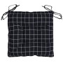 Cojines para silla 2 uds tela a cuadros negro 40x40x7 cm de , Cojines para sillas y sofás - Ref: Foro24-361489, Precio: 24,36...
