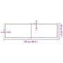 Estante de pared madera maciza roble sin tratar 220x60x(2-6) cm de , Estantes y estanterías - Ref: Foro24-363619, Precio: 173...